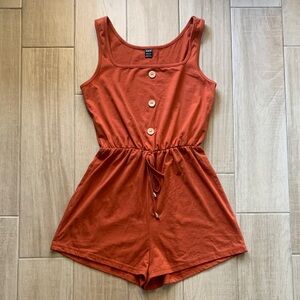 SHEIN Women's Rust Orange Romper - Women’s XS